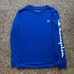 Champion Long Sleeve Blue Tee